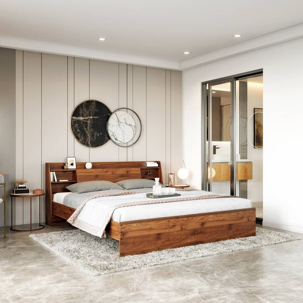 Buy Leo Engineered Wood Bed Non Storage Online At Best Prices Starting ...